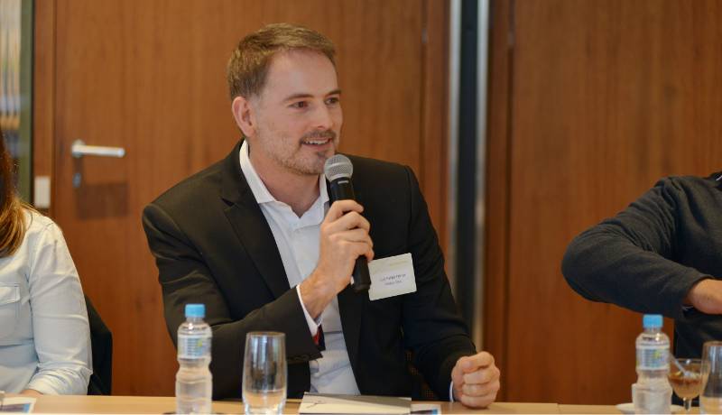 O sócio e sponsor do Mfriendly, Luiz Felipe Ferraz, durante o Out&Equal Strategy Session on LGBTI Workplace Inclusion in Brazil em 2019