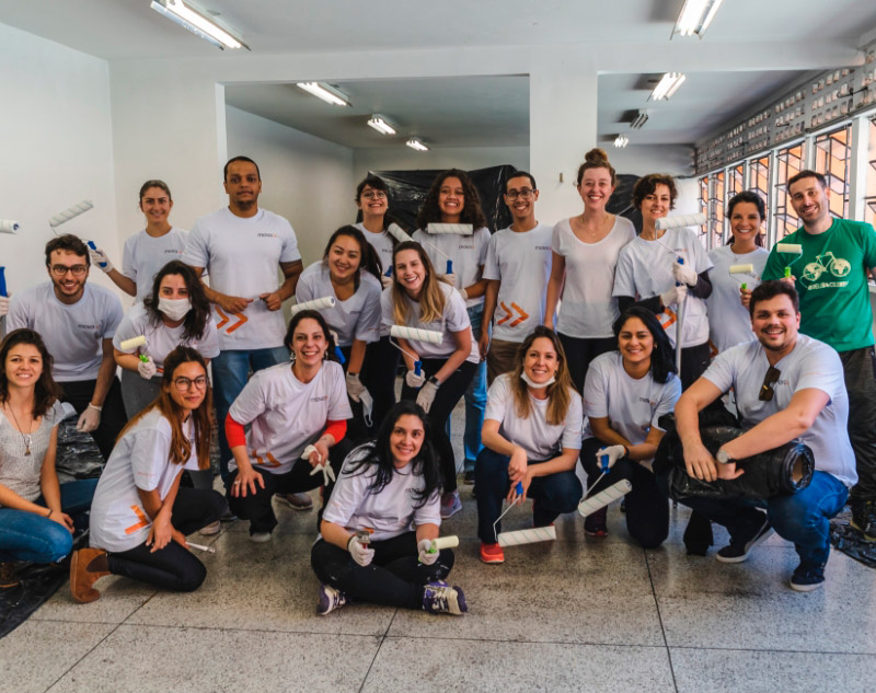 Ação do Mova na E. E. Lasar Segall, em São Paulo, no ano de 2019